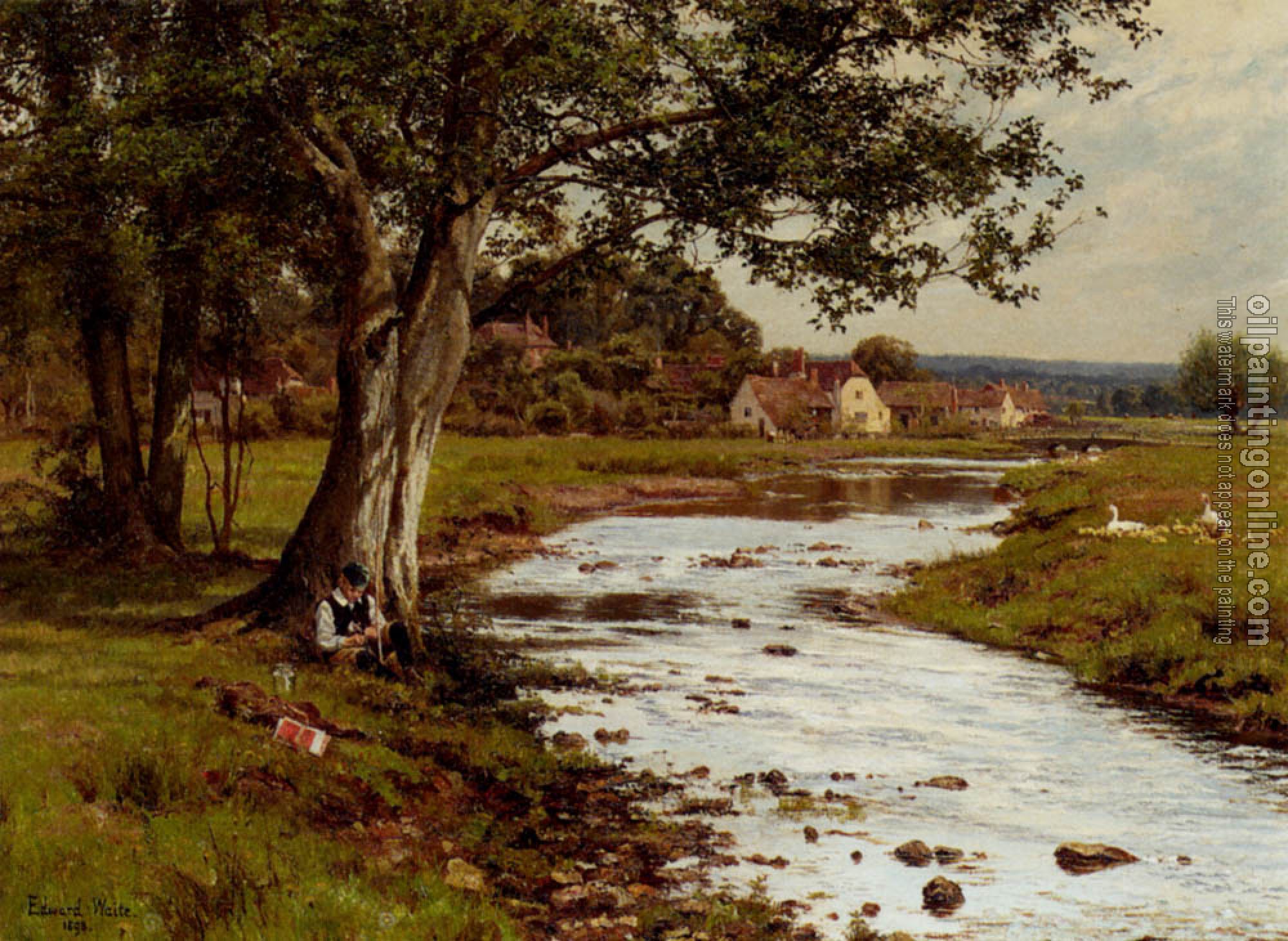 Edward Wilkins Waite - An Afternoons Fishing